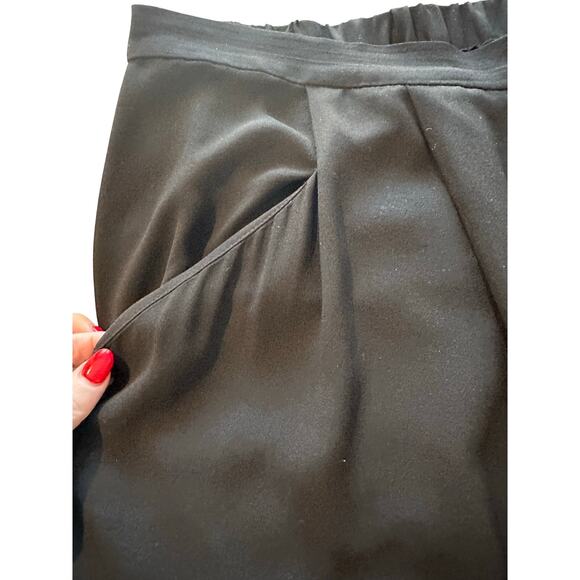 Eileen Fisher - Silk Georgette Crepe Pleated Tapered Pant - Extra Large - Picture 5 of 13